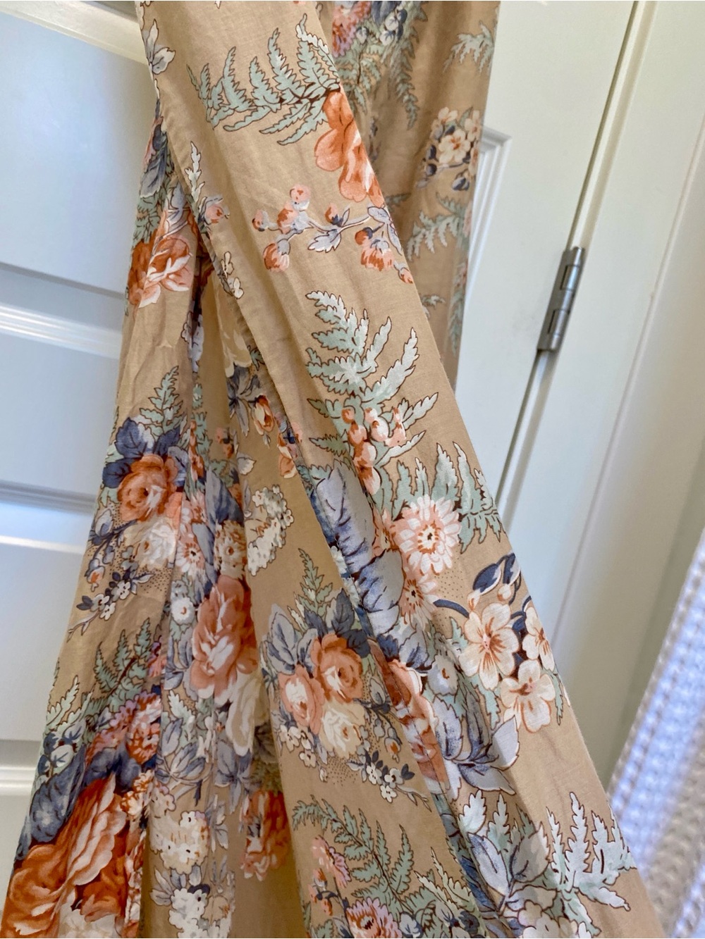 Zimmermann Corsair Floral Cotton Silk Tie Wrap Wide-Leg Pants Size US 6 - Picture 5 of 13